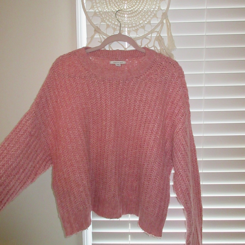 💕sweater season!💕 American Eagle Chunky Knit Pink Sweater
